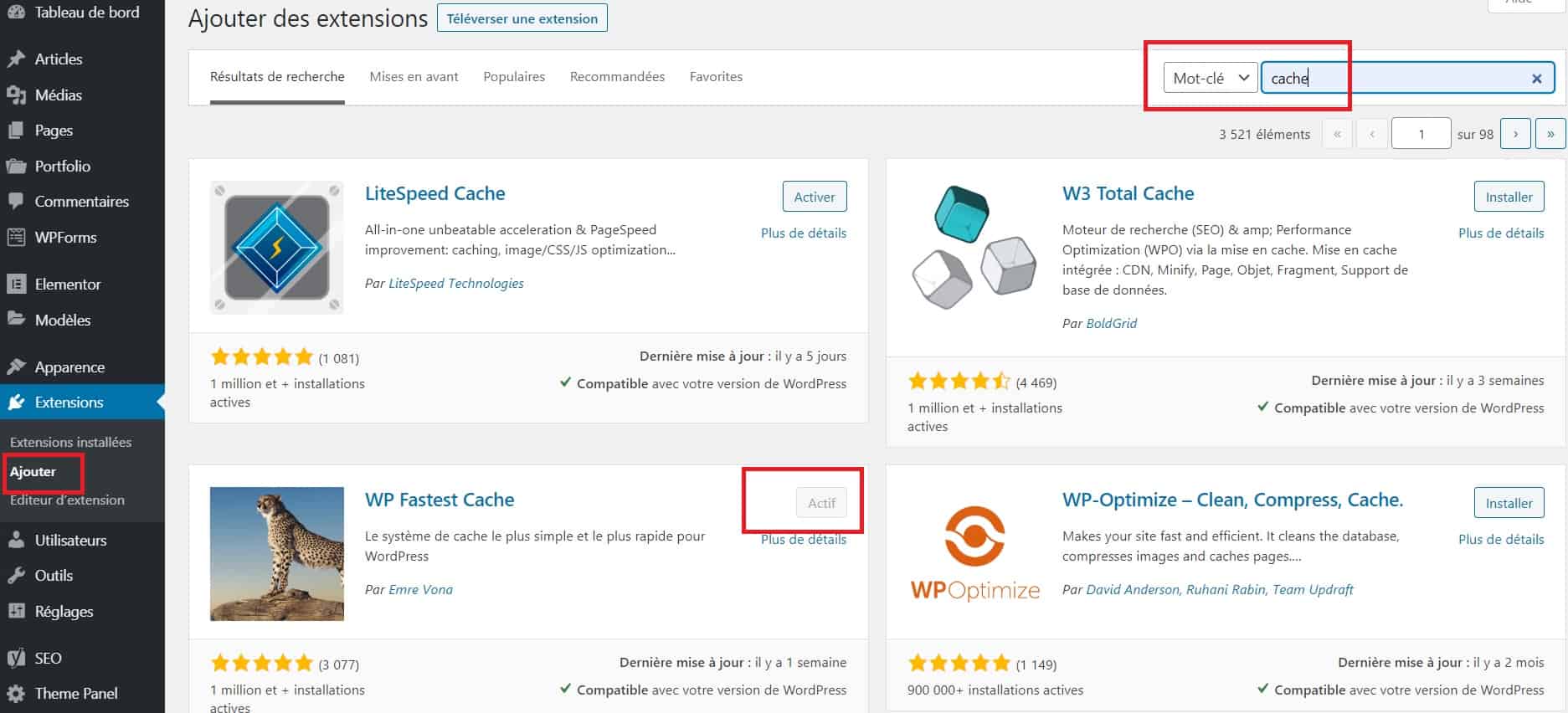 WP Fastest Cache : l’Accélérateur De Votre Site WordPress | Bernard ...