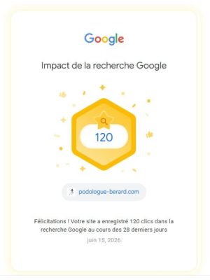 Performance Google Business Profile du cabinet de pologie Berard à Sarrians (Vaucluse)